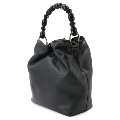 Dior Malice Pearl Hand Bag Leather Black Silver Maris Bag — view 3