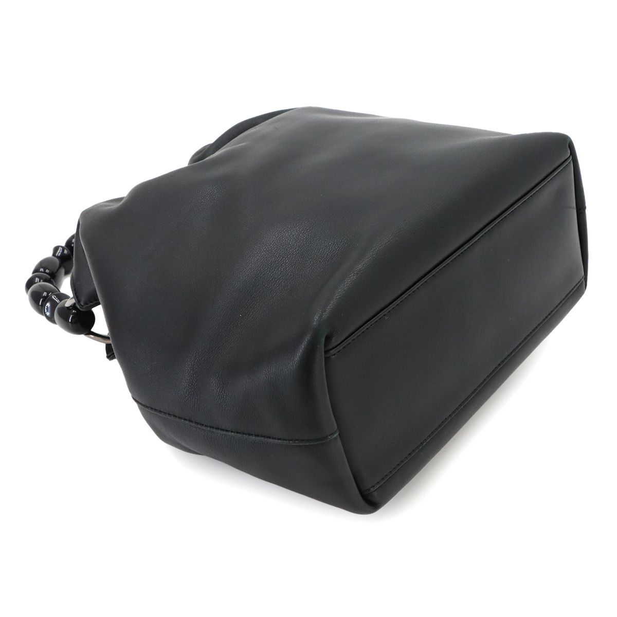 Dior Malice Pearl Hand Bag Leather Black Silver Maris Bag — view 4