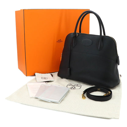 Hermes Bolide 31 2-Way Bag Taurillon Clemence Black Gold — view 2