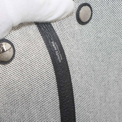 Hermes Garden Party PM Promenade du Matin Tote Toile H Negonda Black — view 8