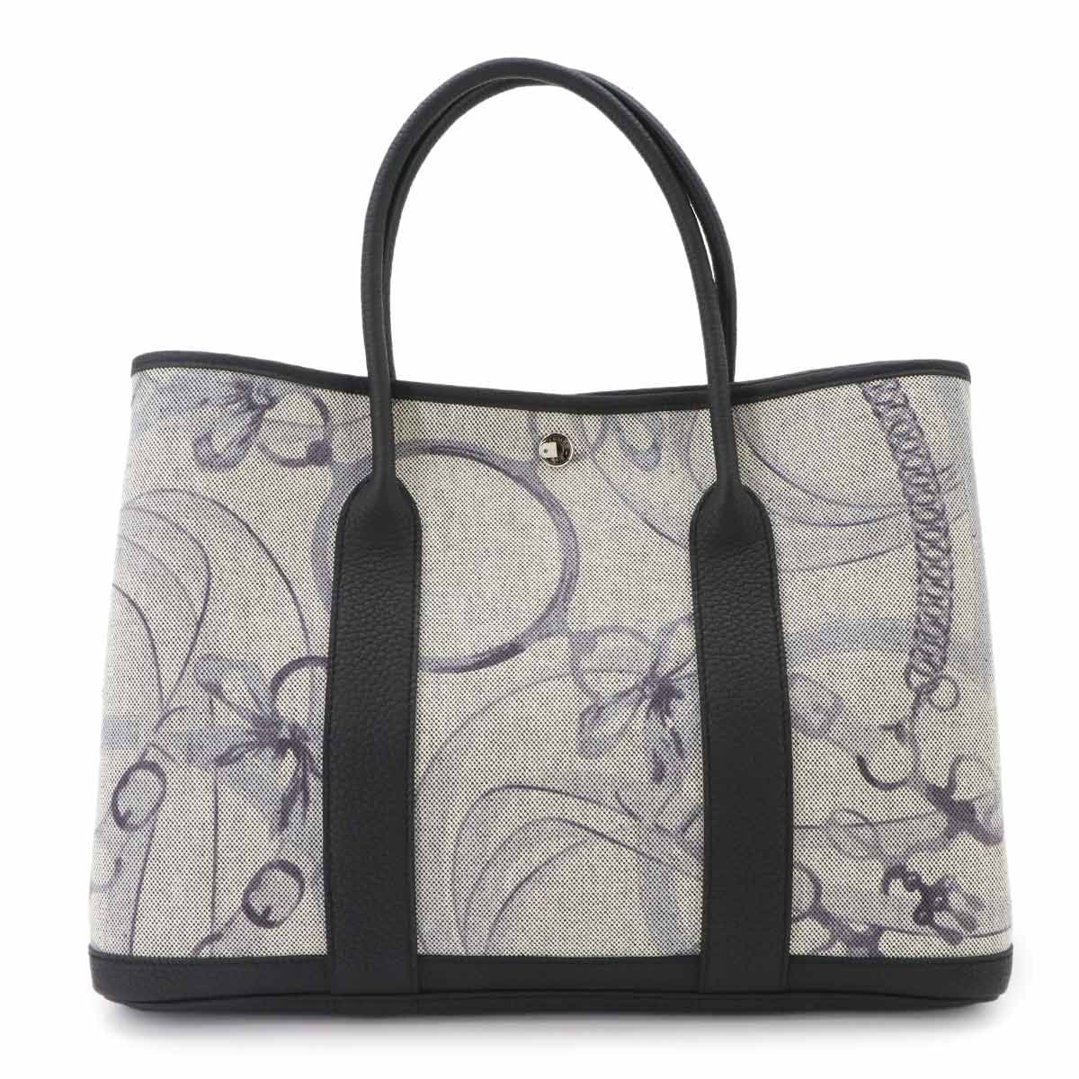 Hermes Garden Party PM Promenade du Matin Tote Toile H Negonda Black — view 3