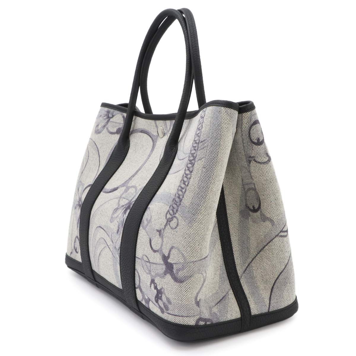 Hermes Garden Party PM Promenade du Matin Tote Toile H Negonda Black — view 4