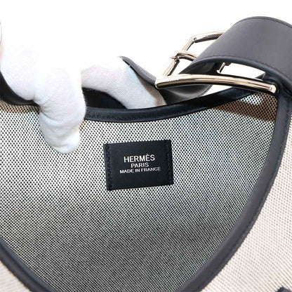 Hermes Arcon Shoulder Bag Toile H Swift Black Silver — view 8