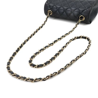 Chanel Mini Quilted 20 Chain Shoulder Bag Lambskin Black — view 6