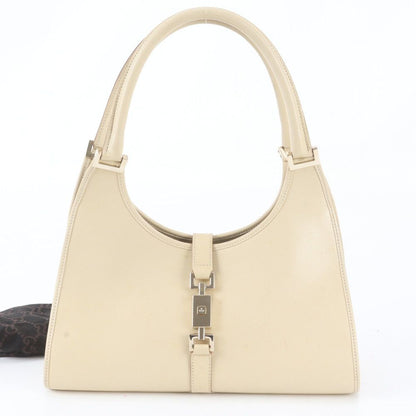 Gucci Jackie Leather Tote Shoulder Hand Beige