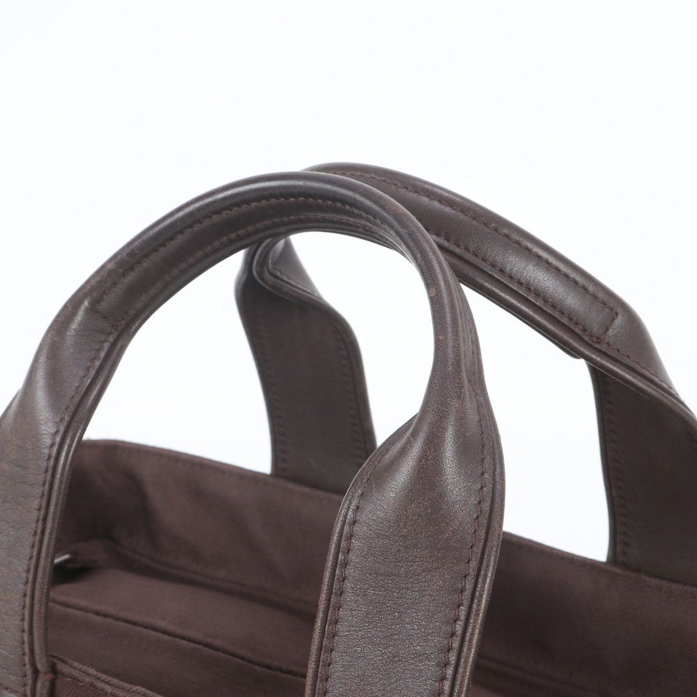 Hermes Acapulco PM Toile Chevron Leather Tote — view 2