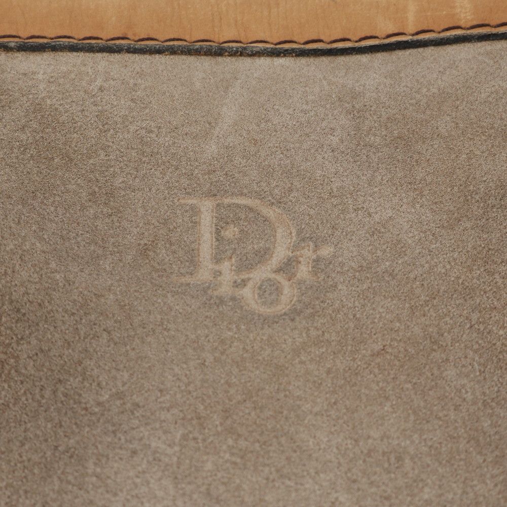 Dior Leather Boston Bag Tote Travel Business Brown — view 8