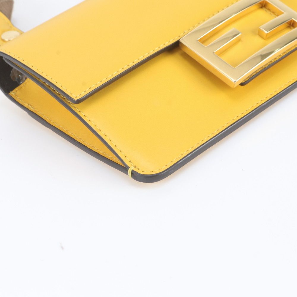 Fendi Flat Baguette Mini Leather 2-Way Shoulder Bag — view 4