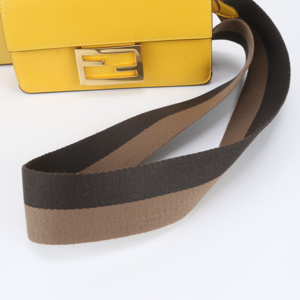 Fendi Flat Baguette Mini Leather 2-Way Shoulder Bag — view 2