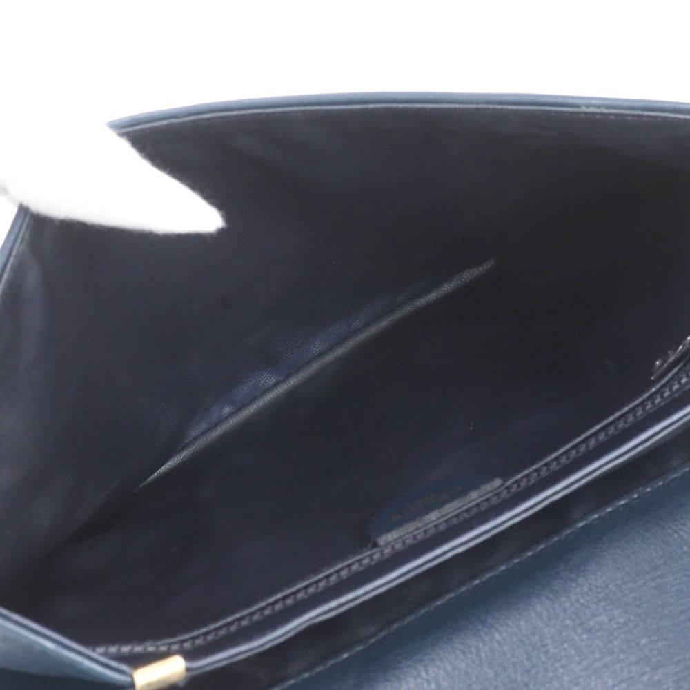Celine Leather Shoulder Bag Crossbody Navy — view 7