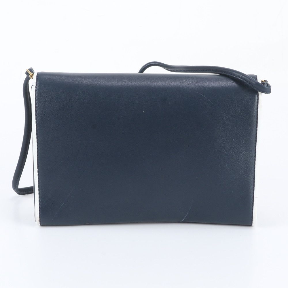 Celine Leather Shoulder Bag Crossbody Navy — view 3
