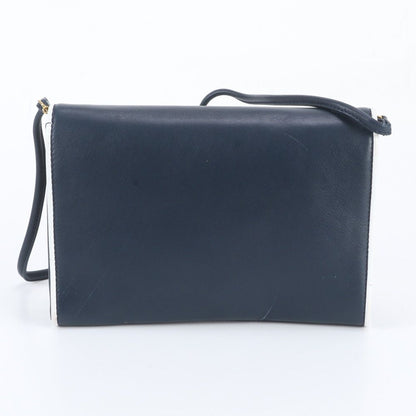 Celine Leather Shoulder Bag Crossbody Navy — view 3