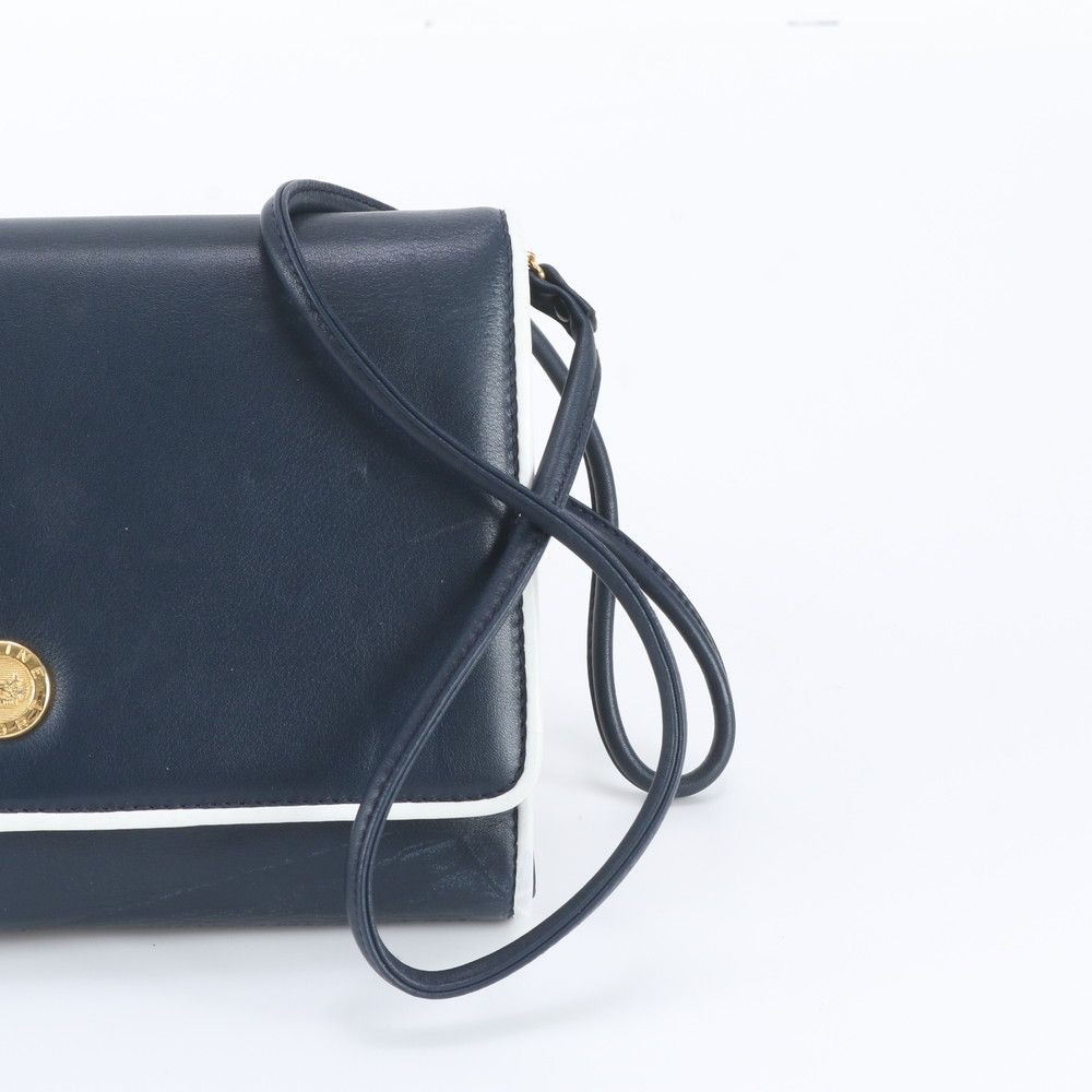 Celine Leather Shoulder Bag Crossbody Navy — view 2