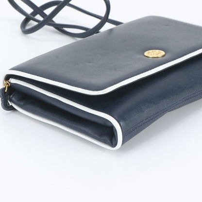 Celine Leather Shoulder Bag Crossbody Navy — view 5