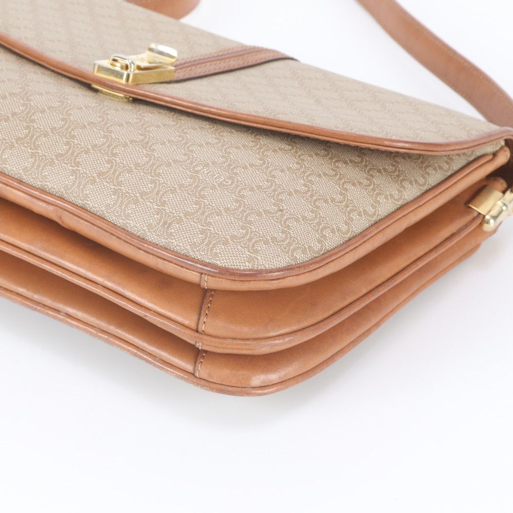 Celine Vintage Macadam Leather Shoulder Bag — view 5