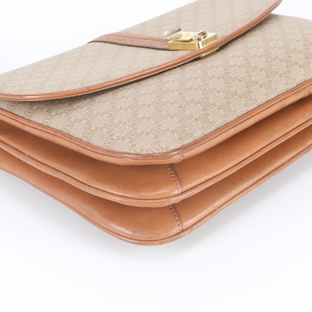 Celine Vintage Macadam Leather Shoulder Bag — view 4
