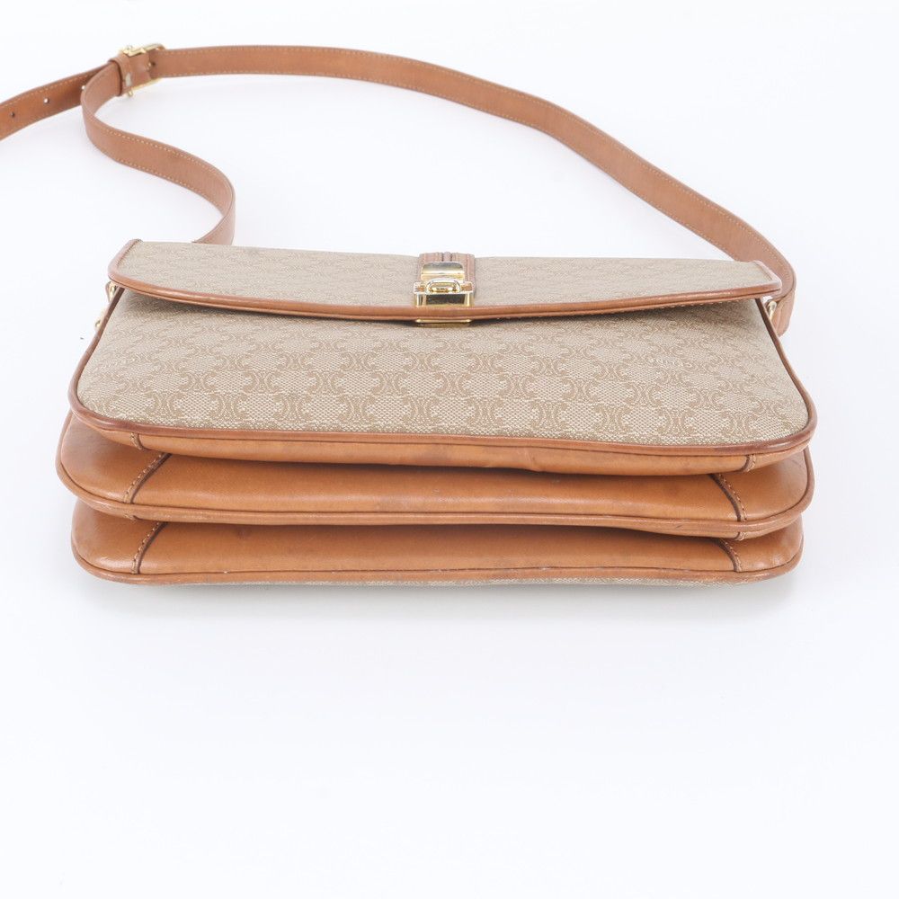Celine Vintage Macadam Leather Shoulder Bag — view 6