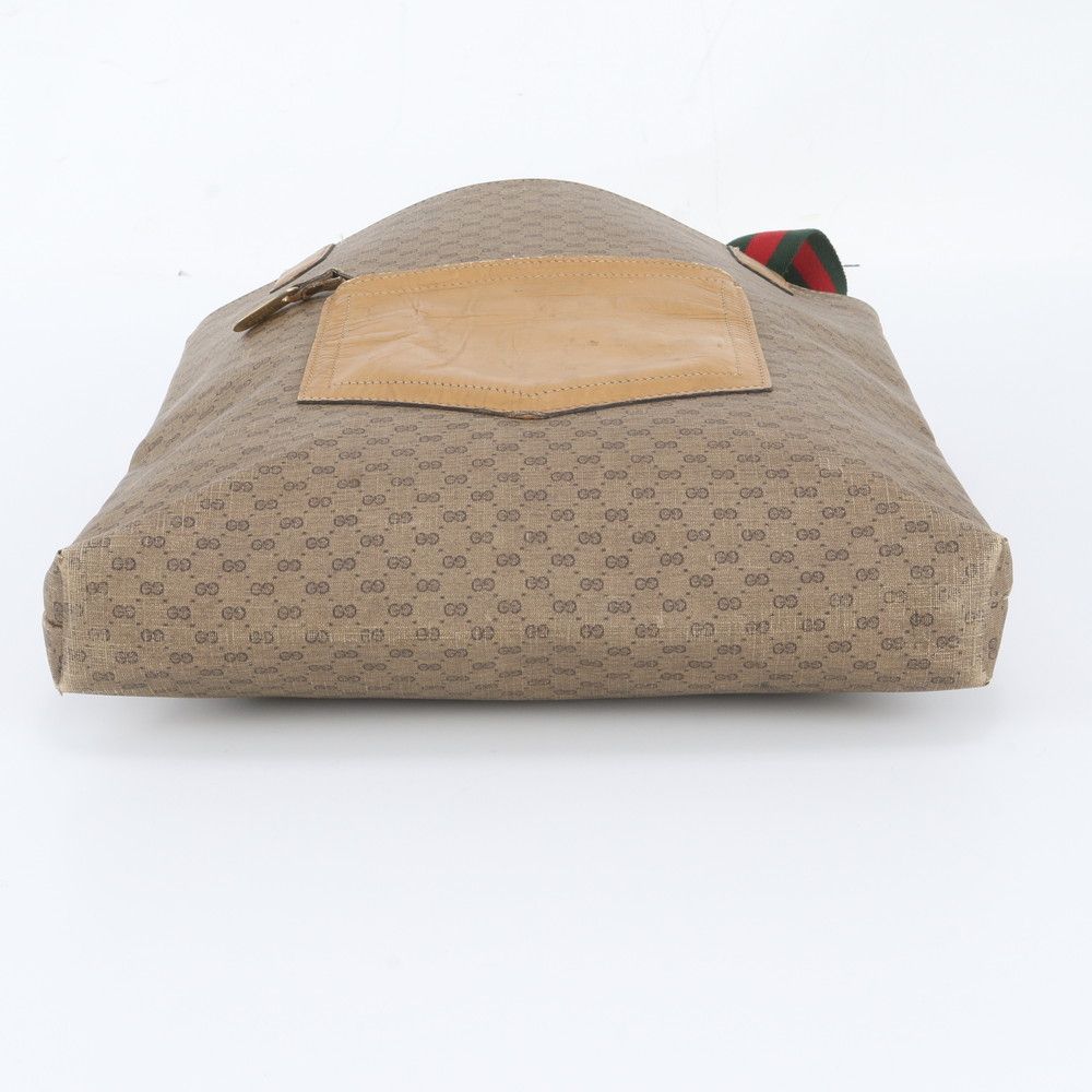 Gucci Vintage Micro GG Sherry Line Leather Tote Shoulder Business Document — view 6