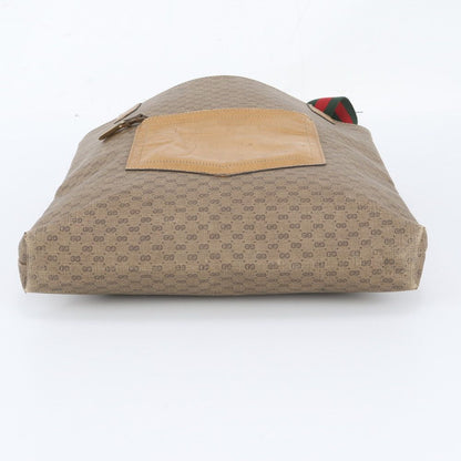 Gucci Vintage Micro GG Sherry Line Leather Tote Shoulder Business Document — view 6