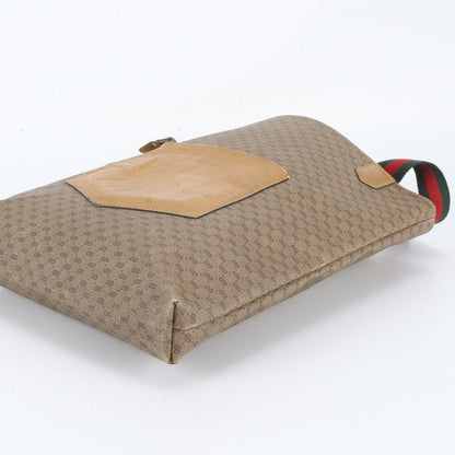 Gucci Vintage Micro GG Sherry Line Leather Tote Shoulder Business Document — view 4