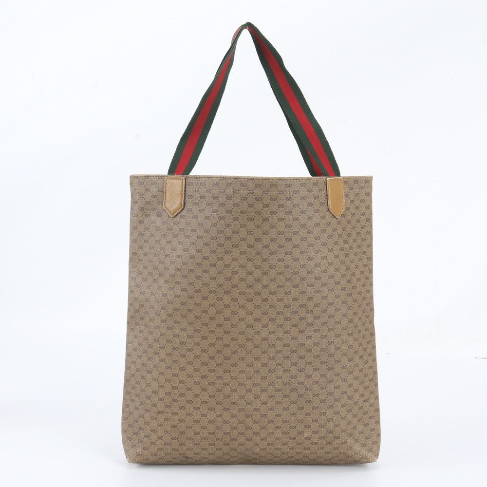Gucci Vintage Micro GG Sherry Line Leather Tote Shoulder Business Document — view 3