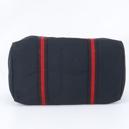 Gucci Sherry Line Leather Boston Bag Tote Travel Business Navy — view 6