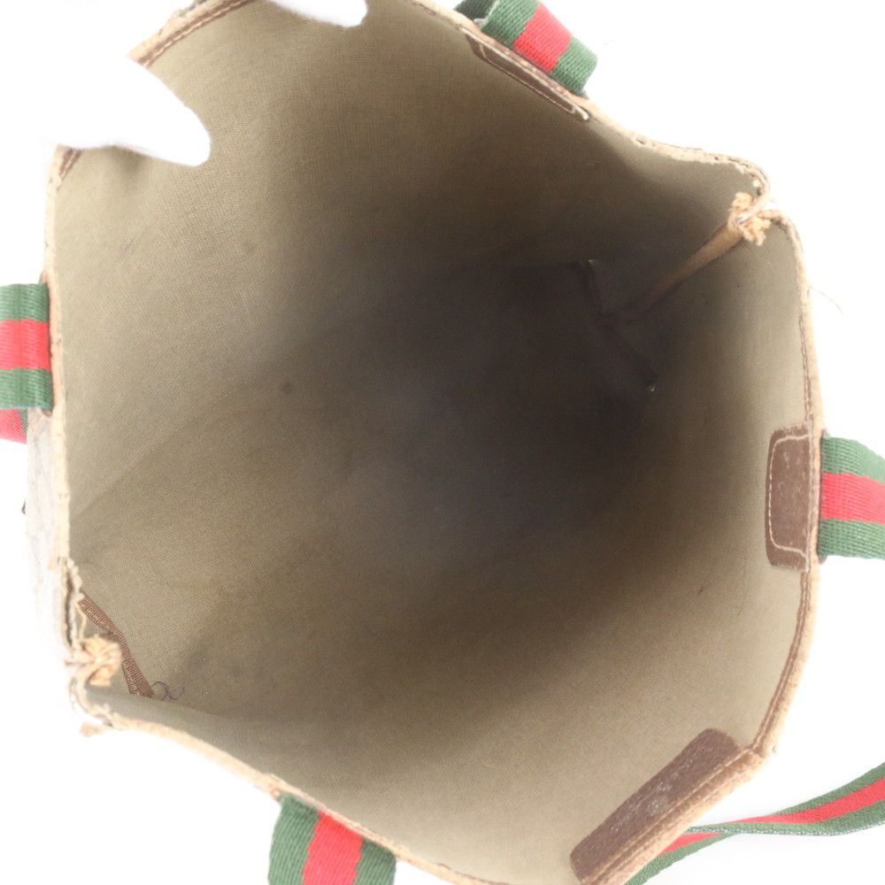 Gucci Vintage GG Supreme Sherry Line Leather Tote Shoulder Business — view 7