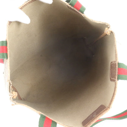 Gucci Vintage GG Supreme Sherry Line Leather Tote Shoulder Business — view 7