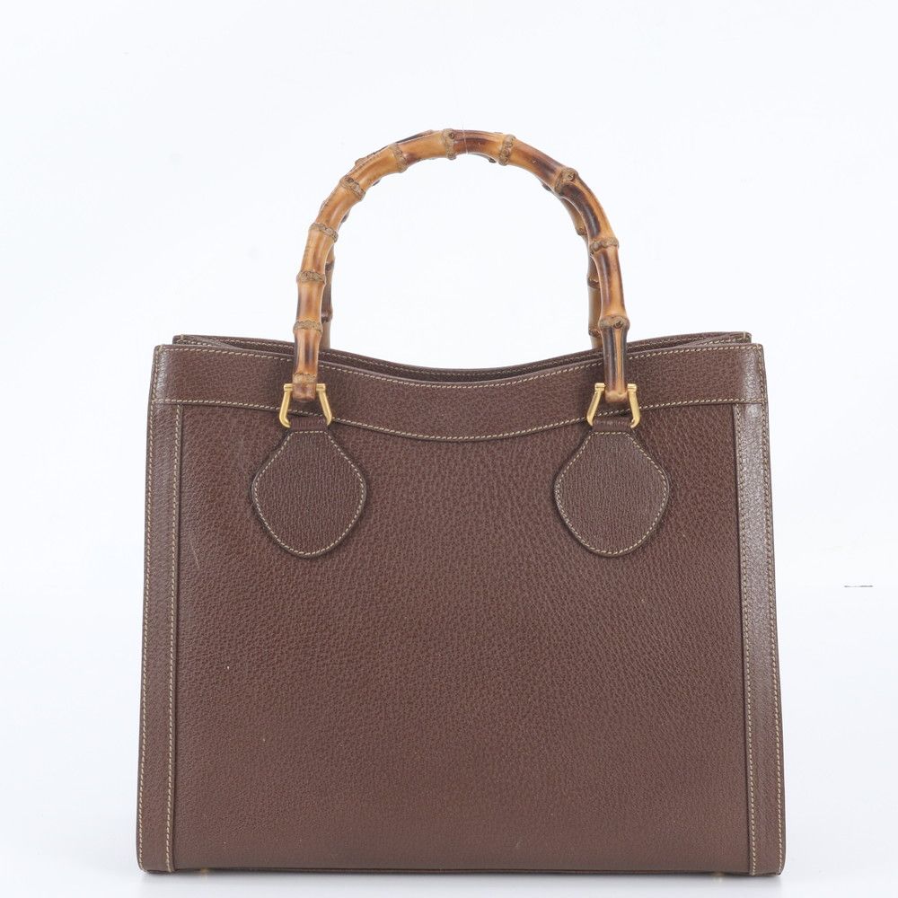 Gucci Vintage Bamboo Diana Leather Tote