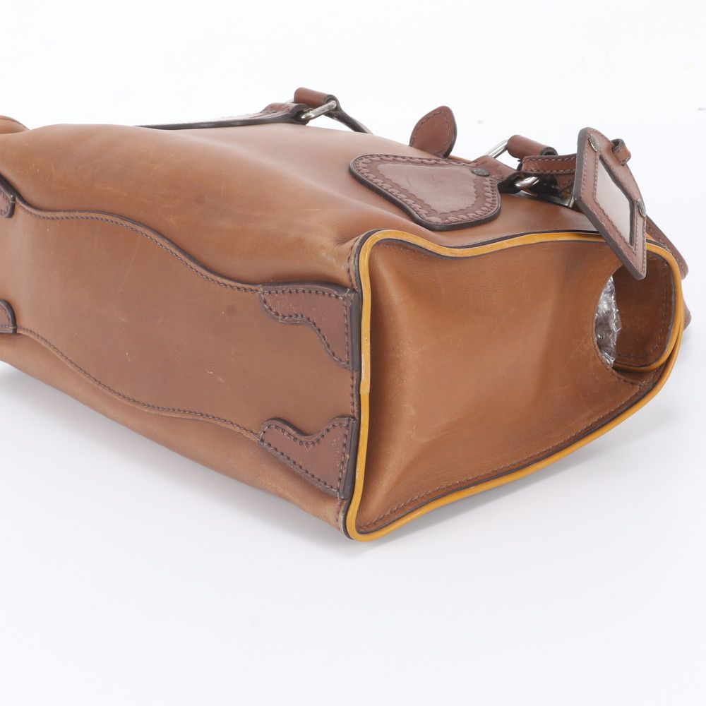 Prada Leather Tote Shoulder Hand Brown — view 3