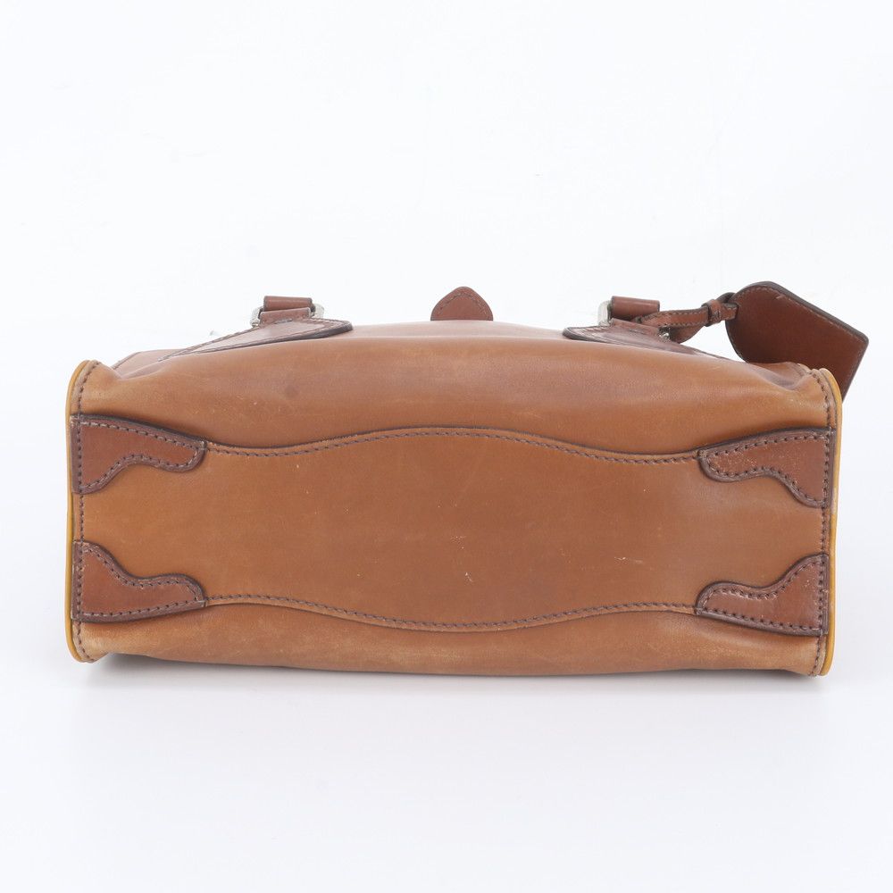 Prada Leather Tote Shoulder Hand Brown — view 5