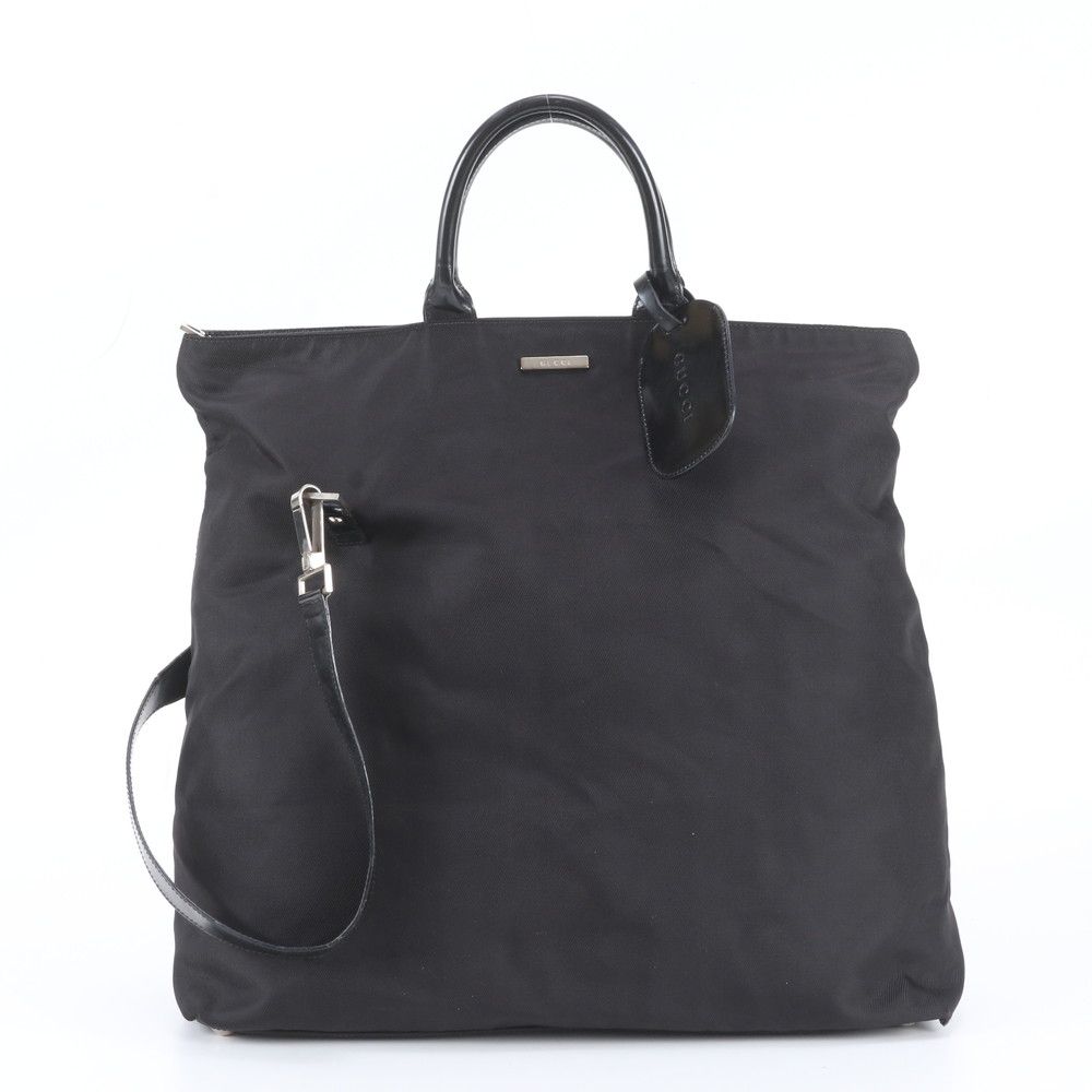 Gucci Leather 2-Way Shoulder Bag Crossbody Messenger Business Tote