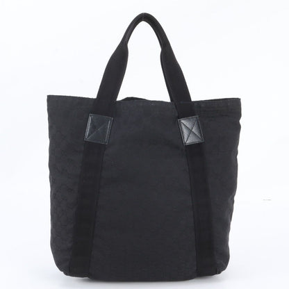 Gucci GG Canvas Leather Tote Shoulder Business Document Black — view 3