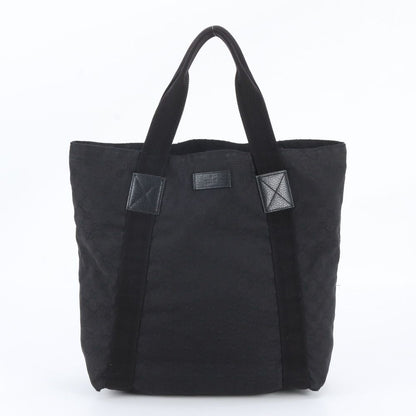 Gucci GG Canvas Leather Tote Shoulder Business Document Black
