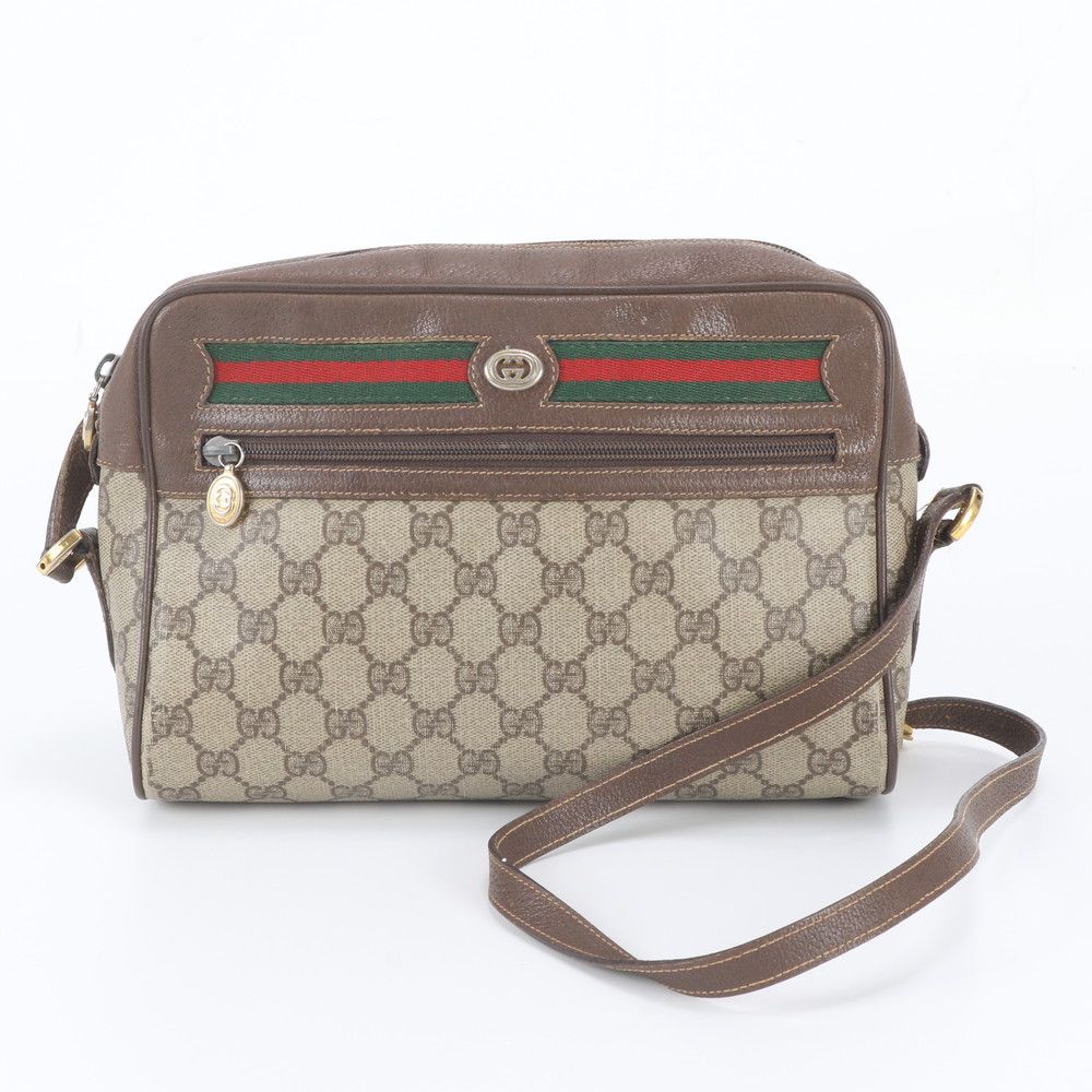 Gucci Vintage GG Supreme Sherry 119 02 088 Leather Shoulder Bag