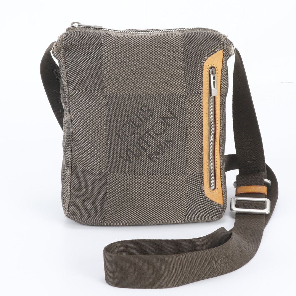Louis Vuitton Damier Geant Citadin PM Leather Shoulder Bag Crossbody Messenger