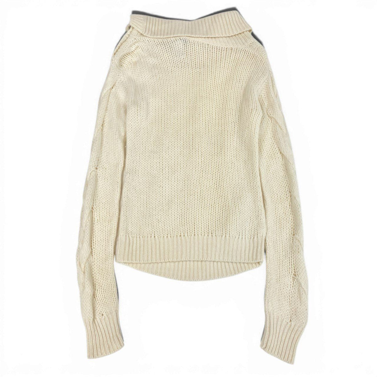 Celine Cashmere 100 Knit Sweater Low Gauge Shoulder Button Cream — view 3