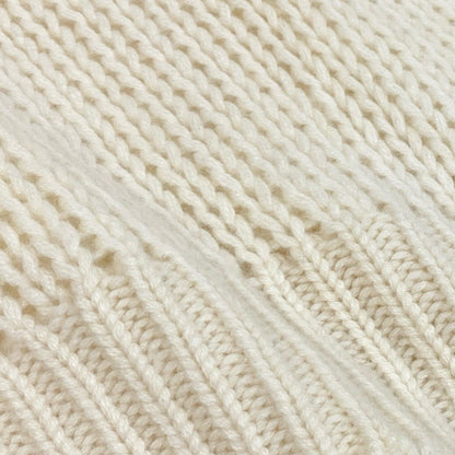 Celine Cashmere 100 Knit Sweater Low Gauge Shoulder Button Cream — view 7