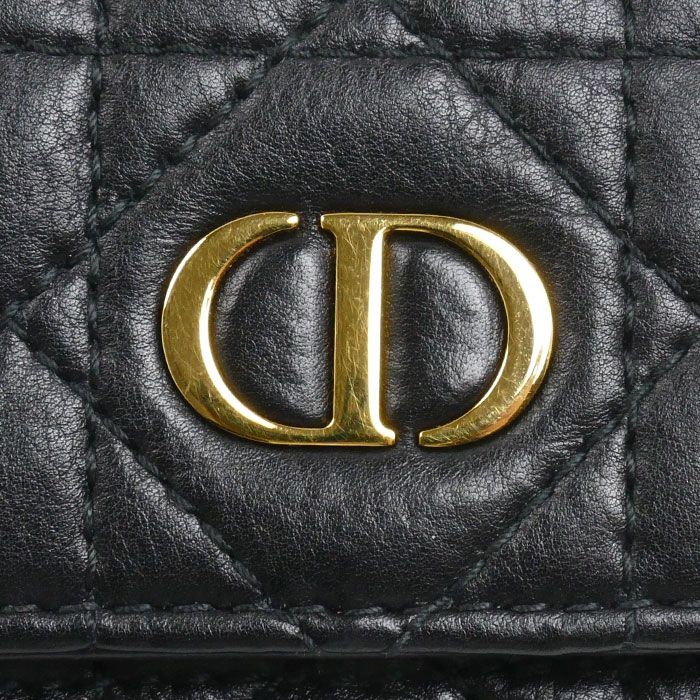 Dior Caro Veronia Trifold Wallet Black — view 8