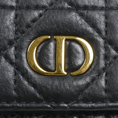 Dior Caro Veronia Trifold Wallet Black — view 8