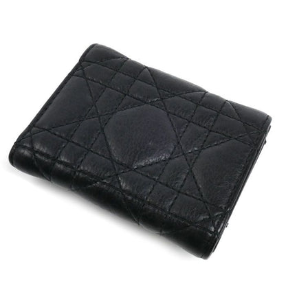 Dior Caro Veronia Trifold Wallet Black — view 2
