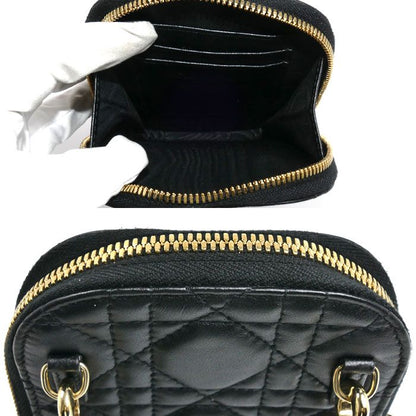Dior Cannage Phone Pouch Shoulder Bag Black — view 4