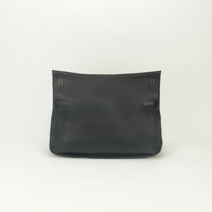 Hermes Jypsiere 34 Shoulder Bag Taurillon Clemence Noir Black Silver — view 3