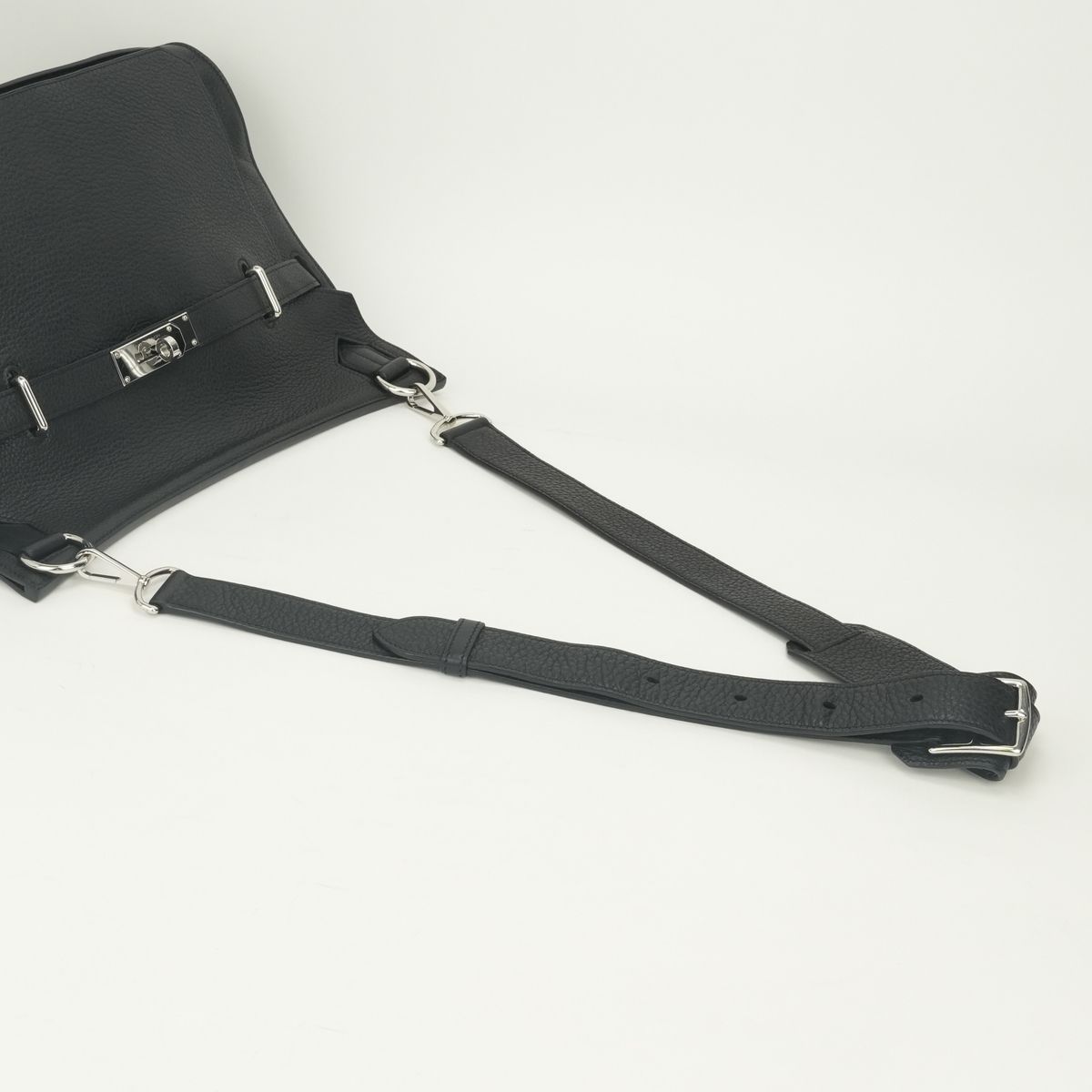 Hermes Jypsiere 34 Shoulder Bag Taurillon Clemence Noir Black Silver — view 6