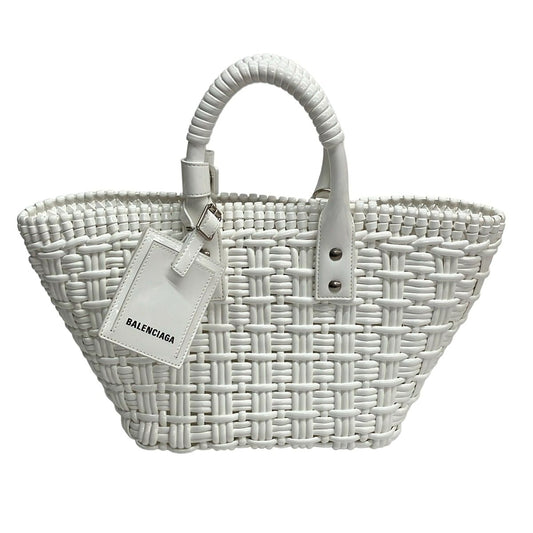 Balenciaga Tote Bistro XS Basket White Cotton