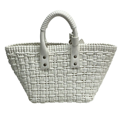 Balenciaga Tote Bistro XS Basket White Cotton — view 3