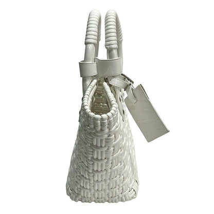 Balenciaga Tote Bistro XS Basket White Cotton — view 2