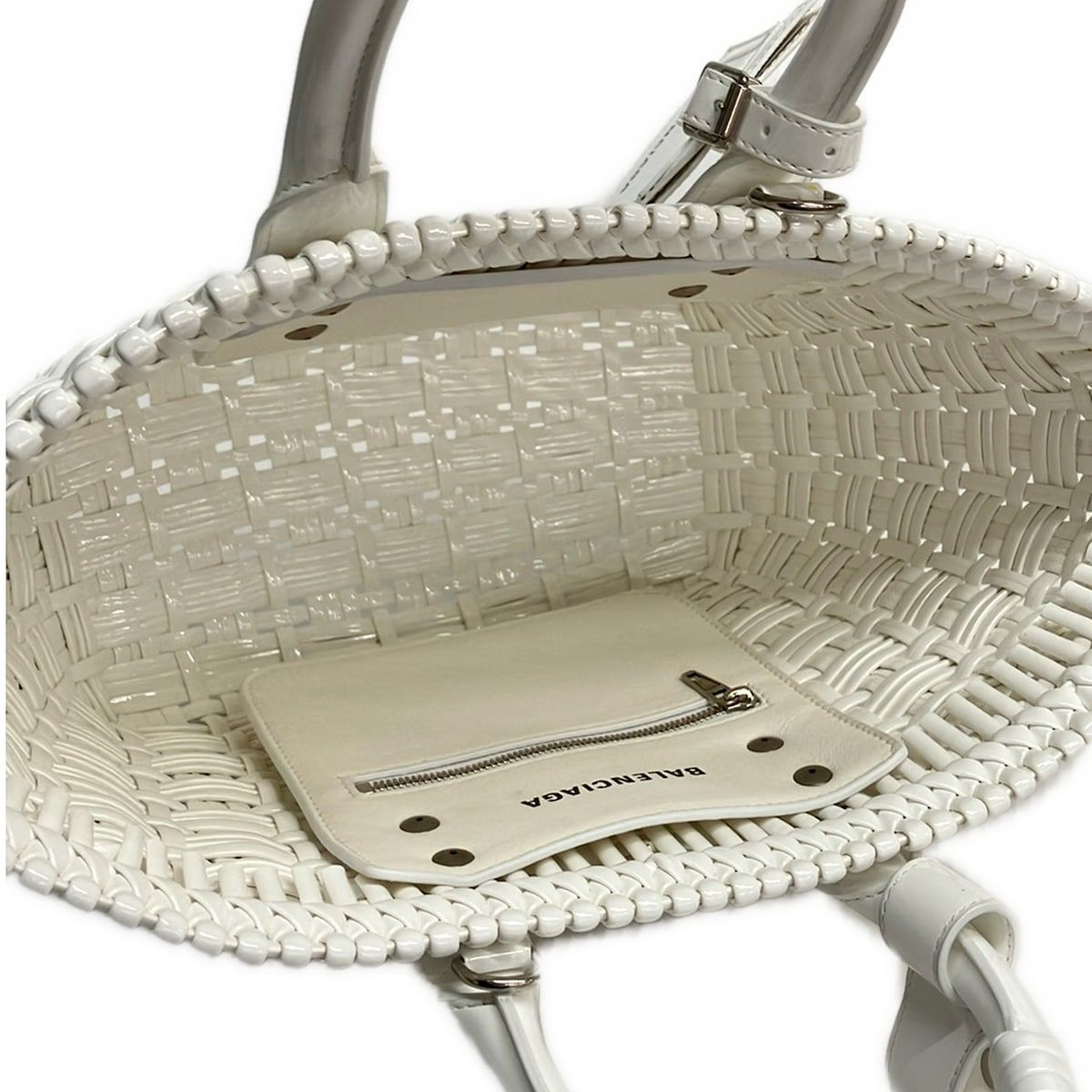 Balenciaga Tote Bistro XS Basket White Cotton — view 7
