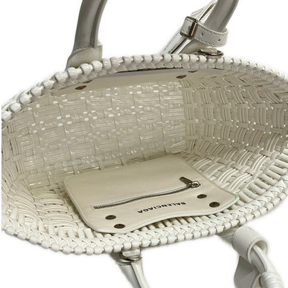 Balenciaga Tote Bistro XS Basket White Cotton — view 7