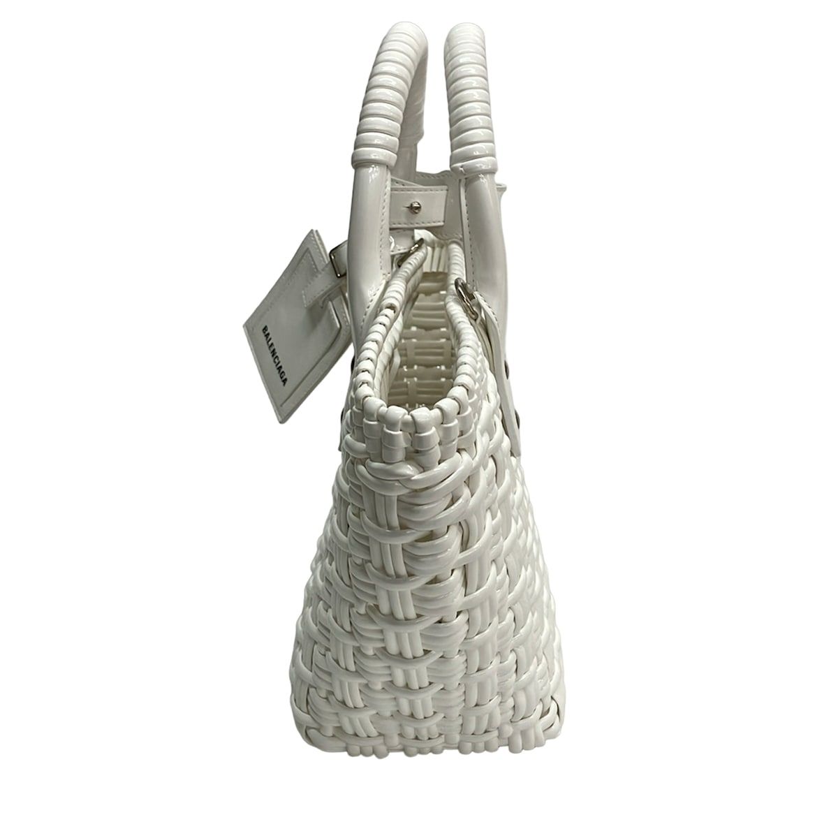 Balenciaga Tote Bistro XS Basket White Cotton — view 4